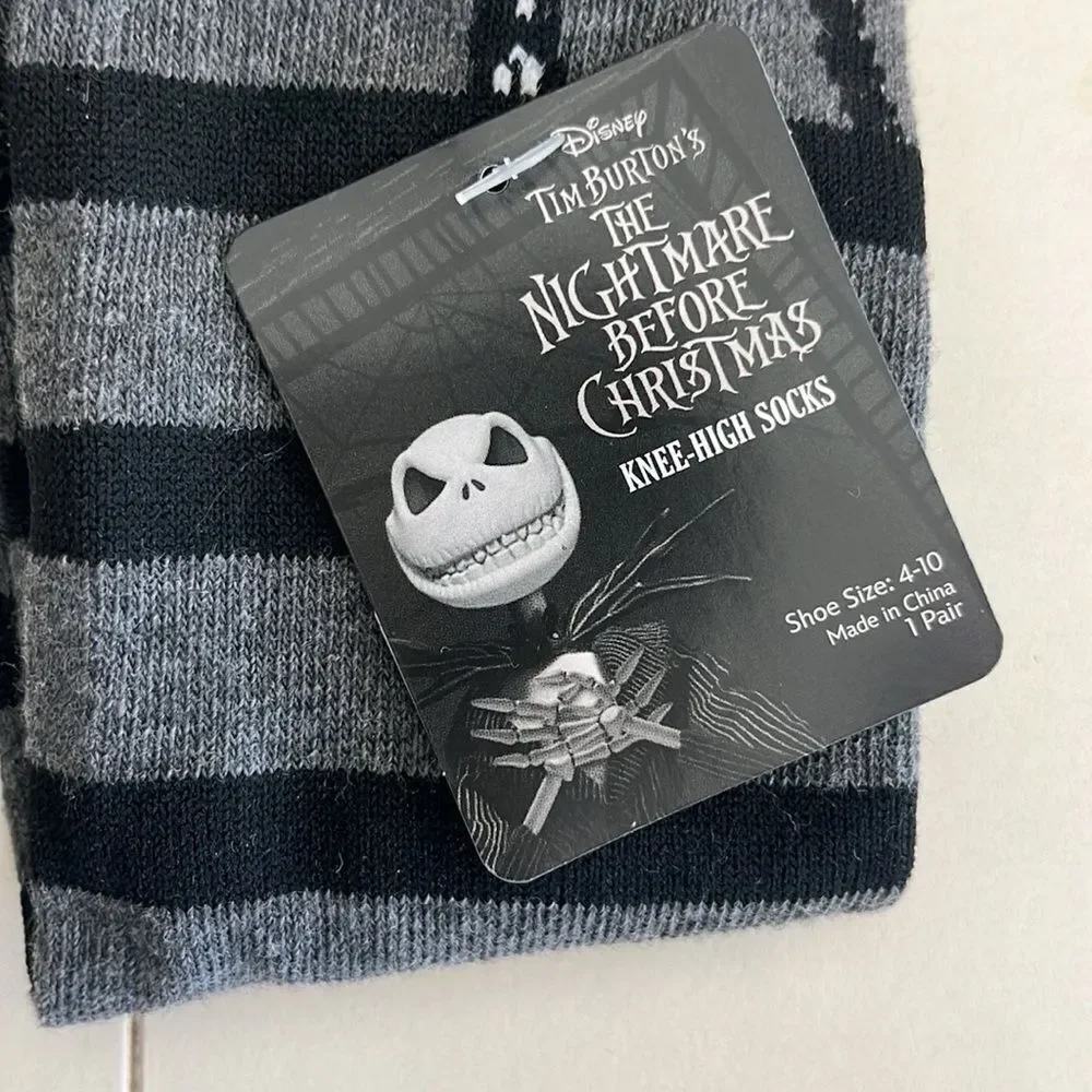 Disney Nightmare Before Christmas Jack Skellington Knee High Socks